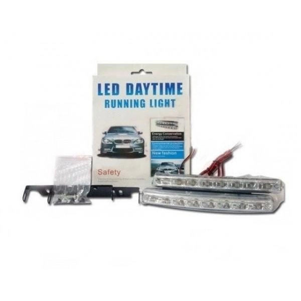 Дневные ходовые огни автомобильные DRL 8 LED Спартак светодиодные