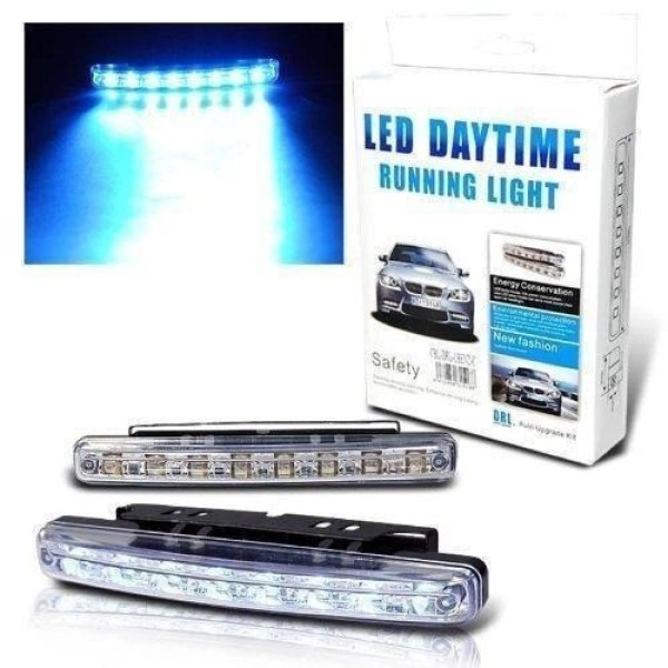 Дневные ходовые огни автомобильные DRL 8 LED Спартак светодиодные