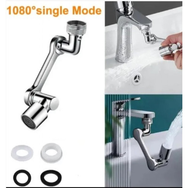 Насадка на кран для смесителя Аэратор  Faucet splash head. Поворотная головка на 1080 градусов 2 режима