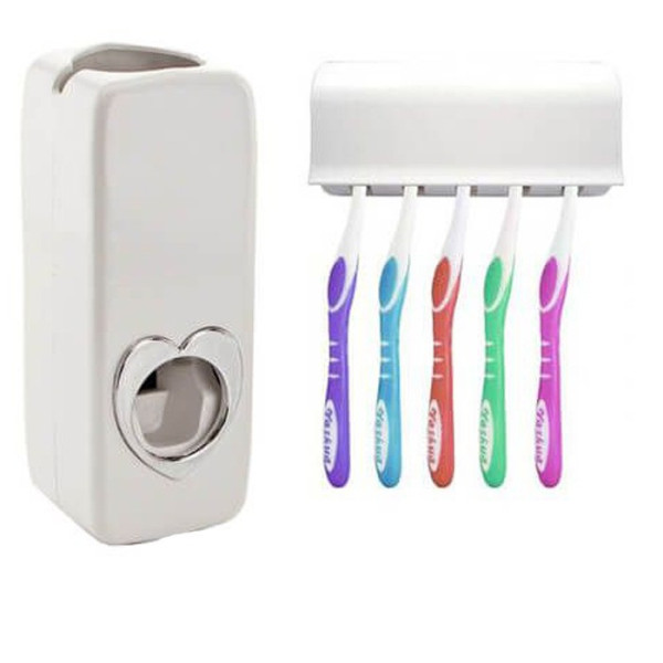Дозатор зубной пасты и держатель зубных щеток Toothpaste Dispenser JX-889 Автоматический