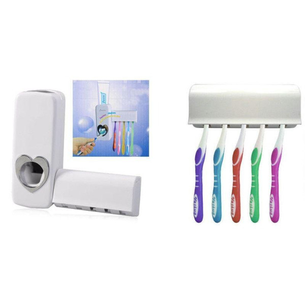 Дозатор зубной пасты и держатель зубных щеток Toothpaste Dispenser JX-889 Автоматический