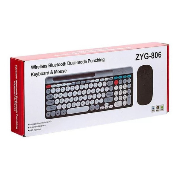 Беспроводная клавиатура и мышка Комплект 2 в 1  Wireless suit ZYG 806 2.4Ghz Bluetooth