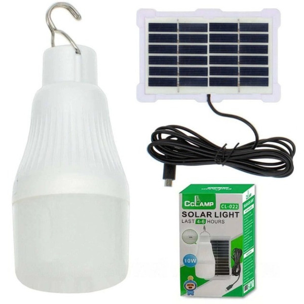 Кемпинговая LED лампа с солнечной панелью 10W, CL022 Аккумуляторная лед лампа