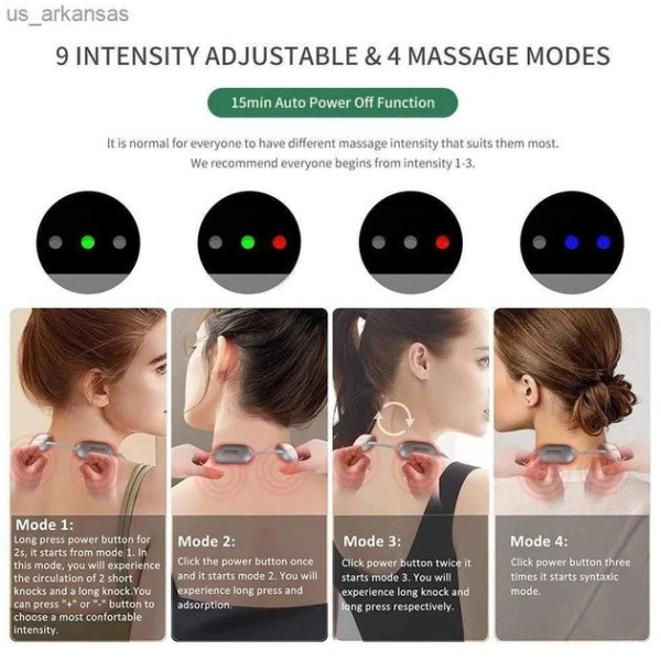 Электронный массажер микро-точечный  для шеи Neck Massager