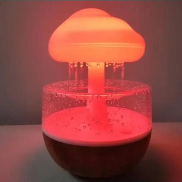 Увлажнитель воздуха Гриб RAIN HUMIDIFIER и ночник с эффектом дождя и подсветкой