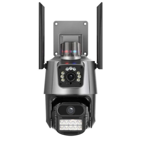 Беспроводная WiFi камера уличная поворотная PTZ P11 ICSEE 3mp+3mp IP66 водонепроницаемая ночное видение