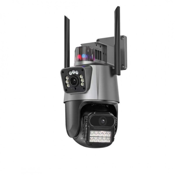 Беспроводная WiFi камера уличная поворотная PTZ P11 ICSEE 3mp+3mp IP66 водонепроницаемая ночное видение