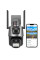 Беспроводная WiFi камера уличная поворотная PTZ P11 ICSEE 3mp+3mp IP66 водонепроницаемая ночное видение