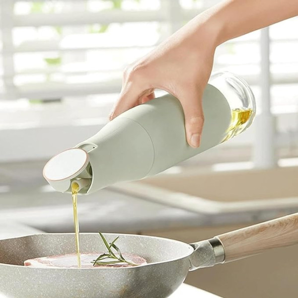 Бутылка с дозатором для масла и уксуса Soft Fuel bottle ∙ Диспенсер с автоматической крышкой, 500 мл