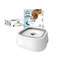 Переносная миска-дозатор для воды Поилка непроливайка для собак и котов MAGIC BOWL 1,5л, Белая