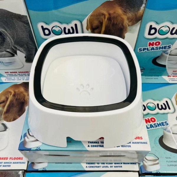 Переносная миска-дозатор для воды Поилка непроливайка для собак и котов MAGIC BOWL 1,5л, Белая