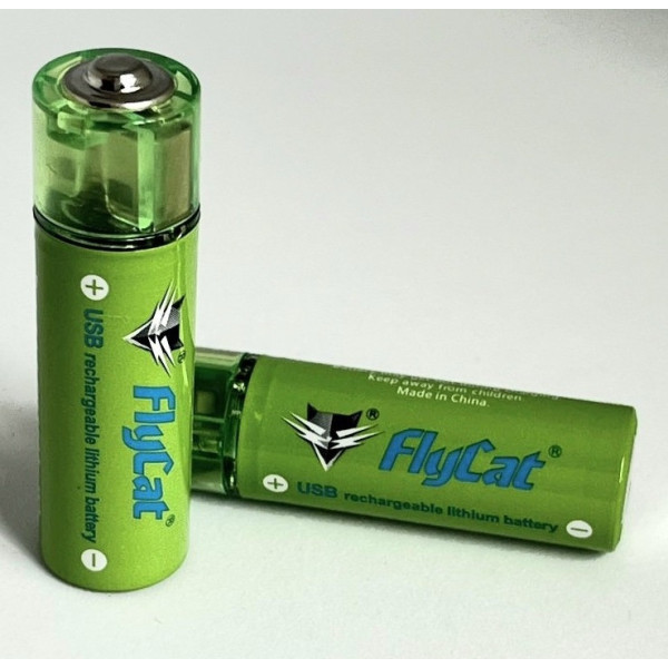 Аккумулятор USB FluCat AA 1.5V 1450 mAh 2 шт. в комплекте USB аккумуляторная батарейка