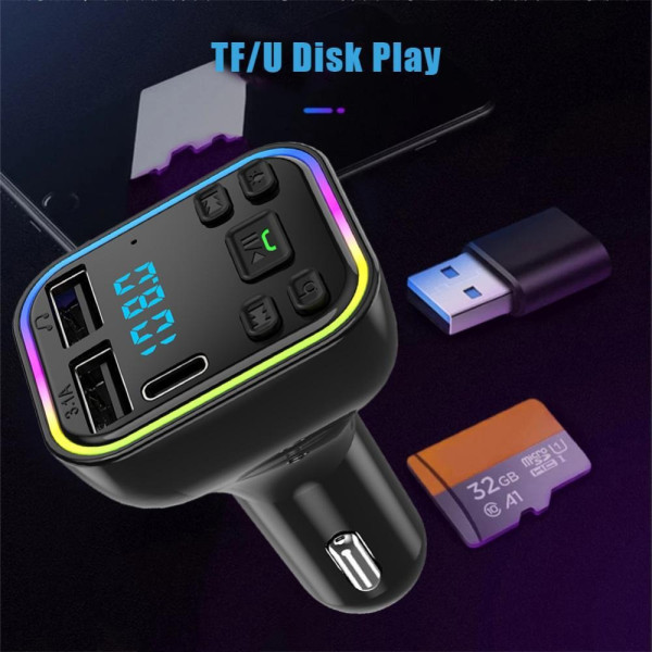 Автомобильный трансмиттер FM-передатчик Bluetooth 5.0 Car FM Player G39 Car  FM Модулятор в автомобиль