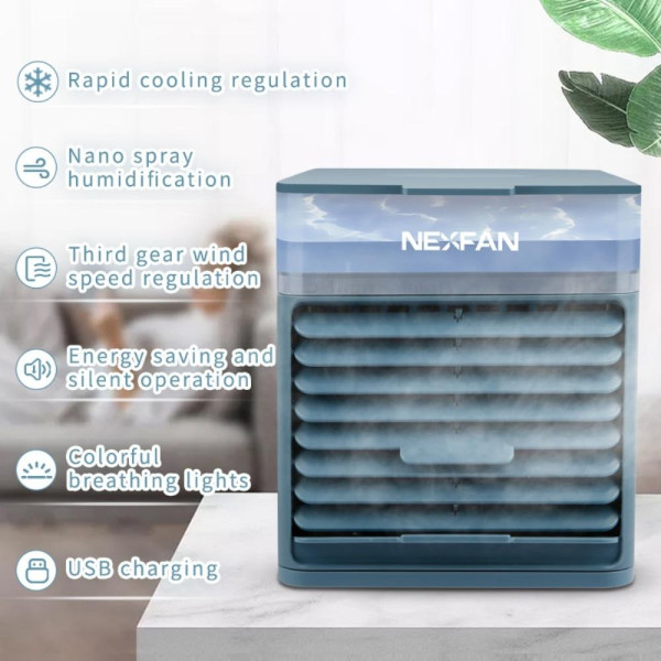 Настольный портативный мини кондиционер 3 в 1 NexFan 7LED