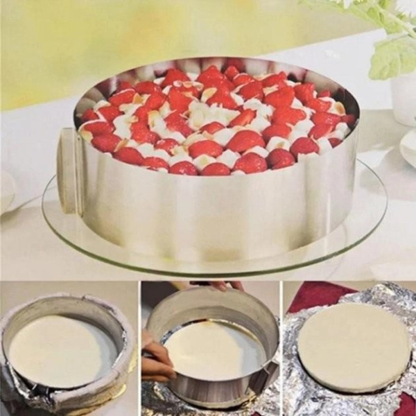 Форма для выпечки Кольцо кондитерское раздвижное Cake Ring 16-30 см Кольцо кондитерское универсальное