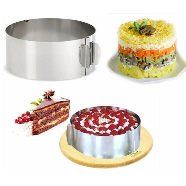 Форма для выпечки Кольцо кондитерское раздвижное Cake Ring 16-30 см Кольцо кондитерское универсальное