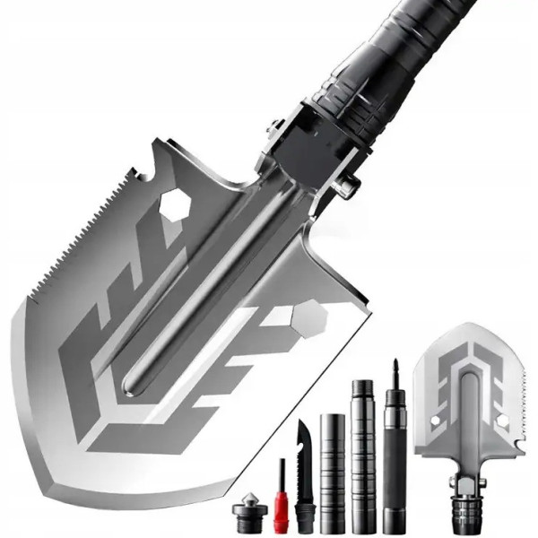 Складная лопата-мультитул 10-в-1 Multifunctional shovel ES-118 лопата с чехлом Складная