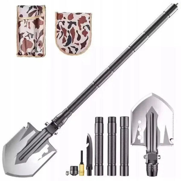 Складная лопата-мультитул 10-в-1 Multifunctional shovel ES-118 лопата с чехлом Складная
