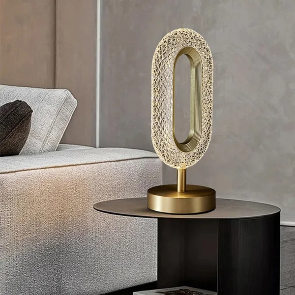 Настольная лампа три вида свечения с кристаллами и бриллиантами Creatice Table Lamp 16