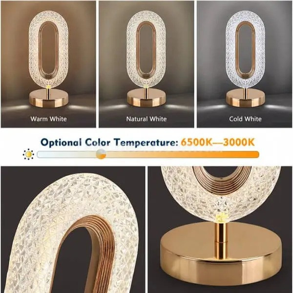 Настольная лампа три вида свечения с кристаллами и бриллиантами Creatice Table Lamp 16