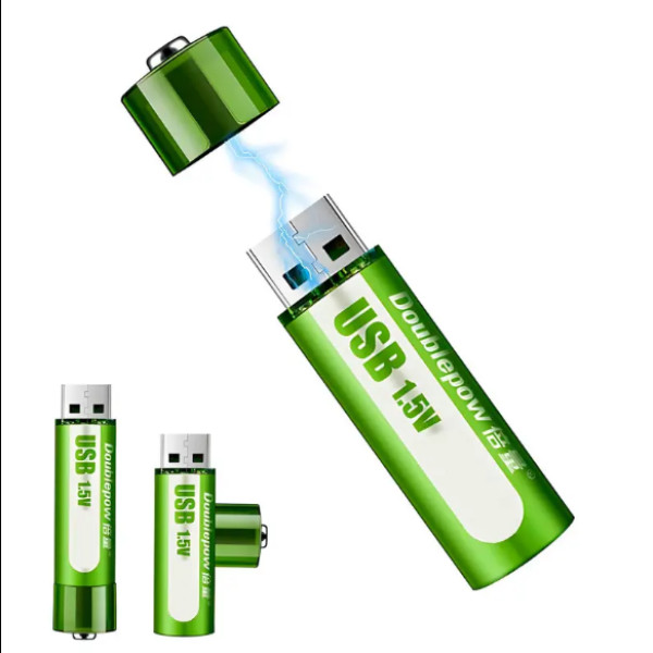 Аккумулятор USB FluCat AA 1.5V 1450 mAh 2 шт. в комплекте USB аккумуляторная батарейка