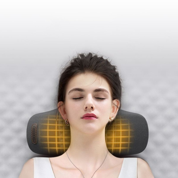 Ортопедическая массажная подушка для шеи PILLOW LY-344 компактная Grey