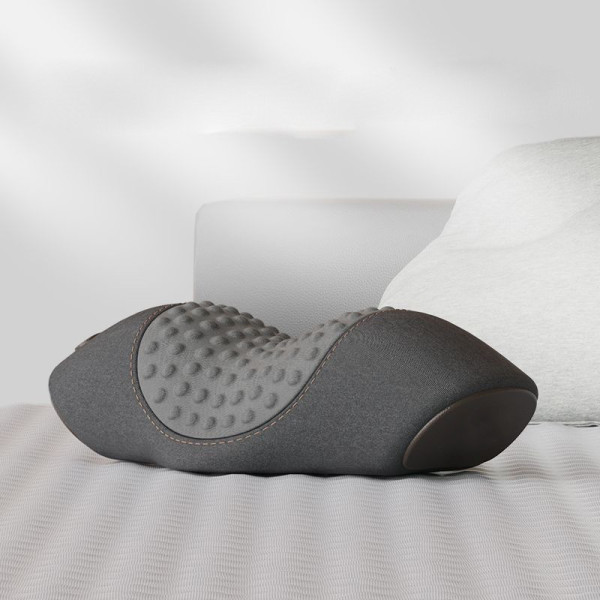 Ортопедическая массажная подушка для шеи PILLOW LY-344 компактная Grey