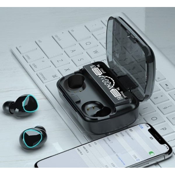 Беспроводные TWS наушники Bluetooth 5.1 True Wireless M10. Кейс повербанк с LED дисплеем