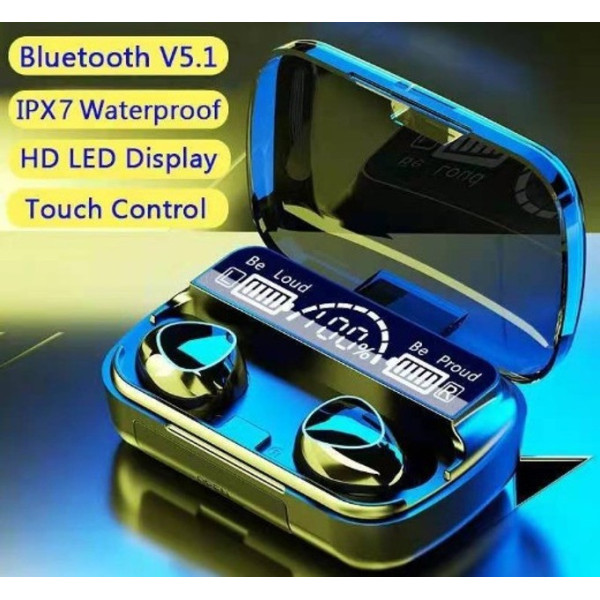 Беспроводные TWS наушники Bluetooth 5.1 True Wireless M10. Кейс повербанк с LED дисплеем