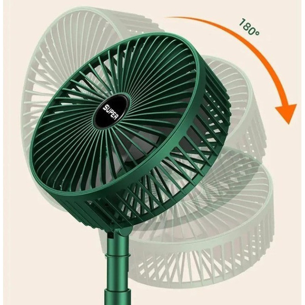 Мини вентилятор Folding Fan маленький с USB зеленый/белый