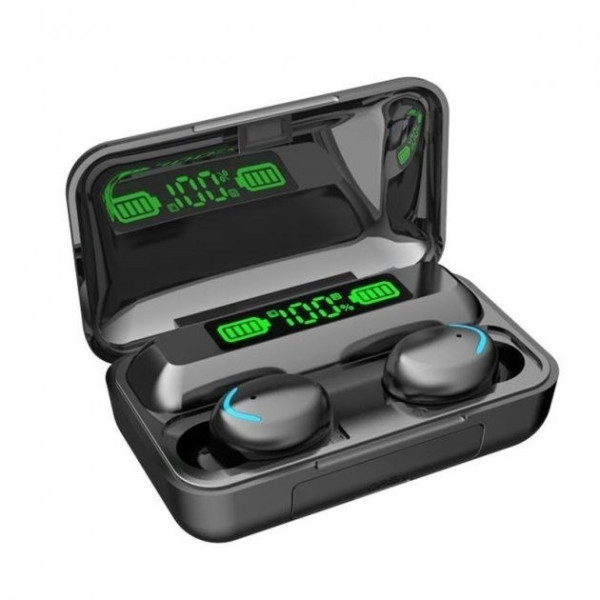 Беспроводные вакуумные Bluetooth наушники с кейсом TWS BTH-F9-5 сенсорные Bluetooth v5.1