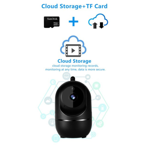 Беспроводная поворотная IP камера видеонаблюдения QC011 WiFi для дома со звуком и ночным видением