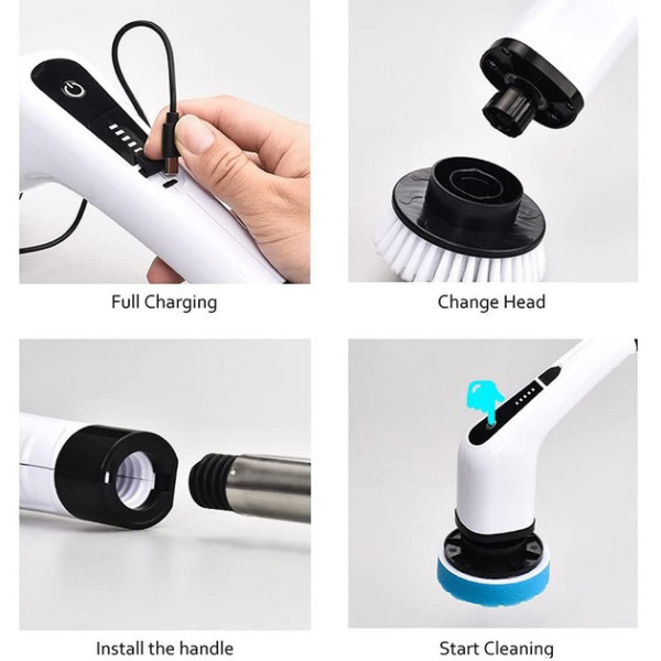 Электрическая щетка для уборки Cleaning Brush 7в1, беспроводная многофункциональная
