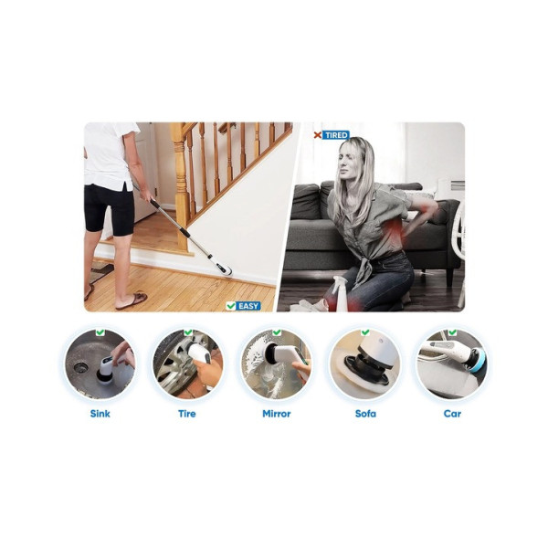 Электрическая щетка для уборки Cleaning Brush 7в1, беспроводная многофункциональная