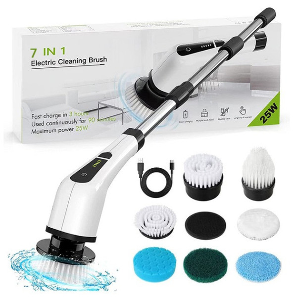 Электрическая щетка для уборки Cleaning Brush 7в1, беспроводная многофункциональная
