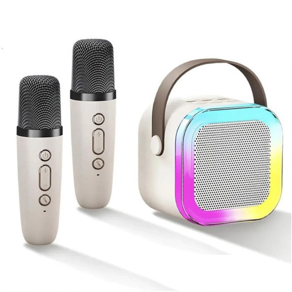 Портативная Bluetooth-колонка для караоке с сабвуфером и беспроводной микрофоном