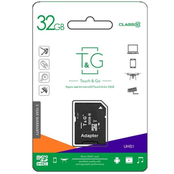 Карта памяти 32G TG с адаптером