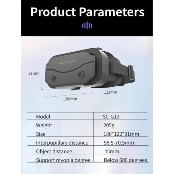 Виар очки SHINECON VR SC-G13 + ПУЛЬТ, 3D очки для смартфонов, Очки виртуальной реальности