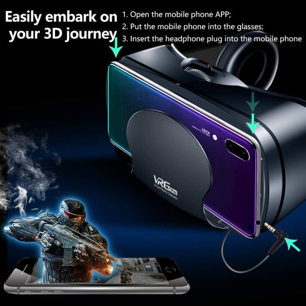 Виар очки SHINECON VR SC-G13, 3D очки для смартфонов, Очки виртуальной реальности