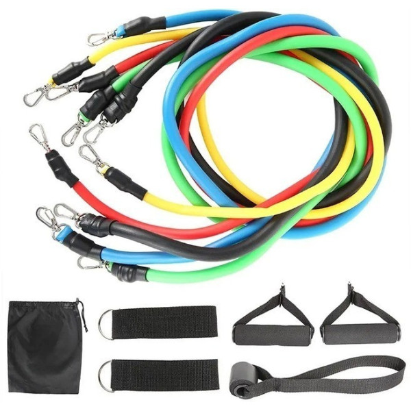 Эспандр Treaning Pro для атлетических упражнений / 5 жгутов Power Bands