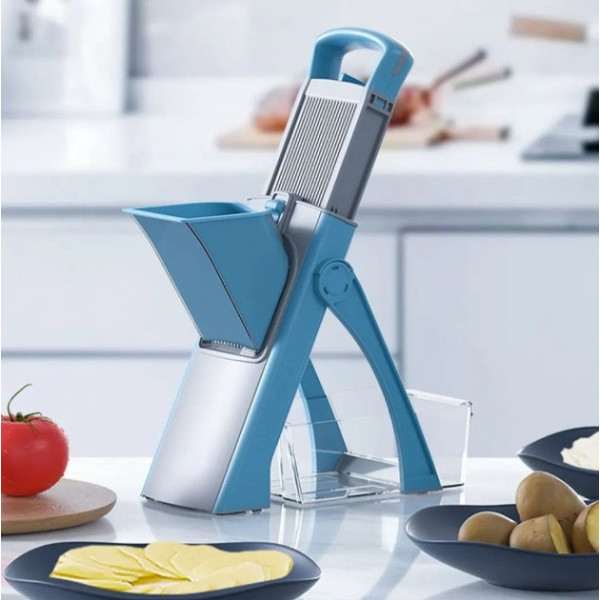 Многофункциональная овощерезка с регулируемой толщиной нарезки Vegetable cutter 223-6 с контейнером