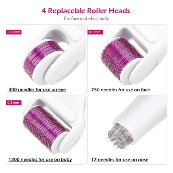 Набор мезороллеров 5в1 для лица и тела Derma Roller Set с титановыми микроиглами