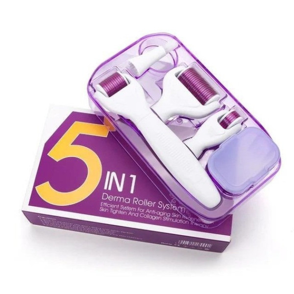 Набор мезороллеров 5в1 для лица и тела Derma Roller Set с титановыми микроиглами