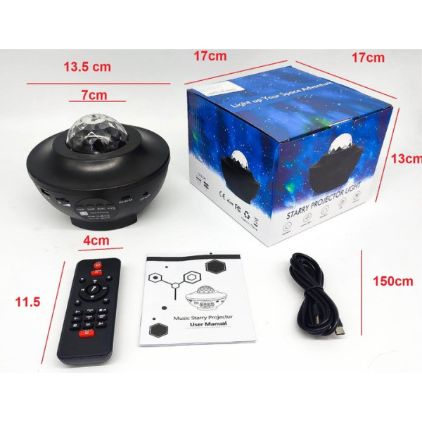 Лазерный ночник-проектор звездного неба Astronaut 2 Projector Lamp White