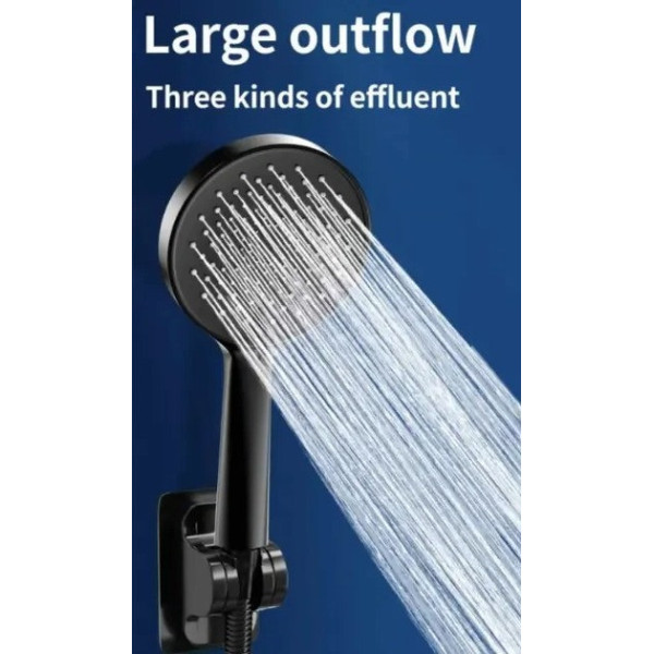 Лейка для душа + держатель и шланг Shower set / Насадка для душа для ванной комнаты Shower set Черный
