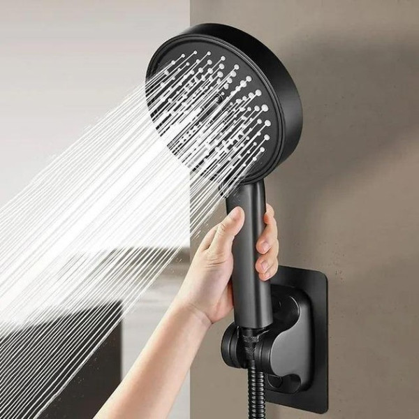 Лейка для душа + держатель и шланг Shower set / Насадка для душа для ванной комнаты Shower set Черный