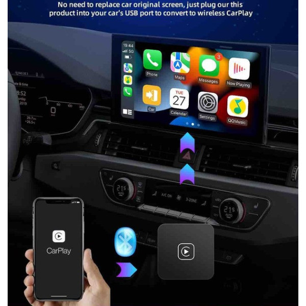 Адаптер беспроводной Bluetooth для CarPlay автомобильный