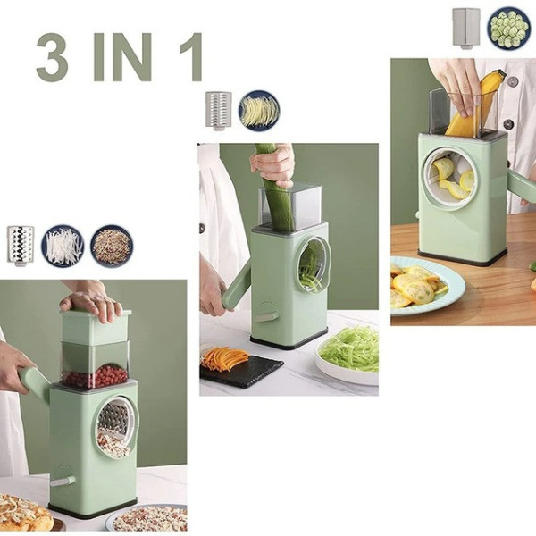 Овощерезка мультислайсер барабанная 3в1 Vegetable Cutter ручная