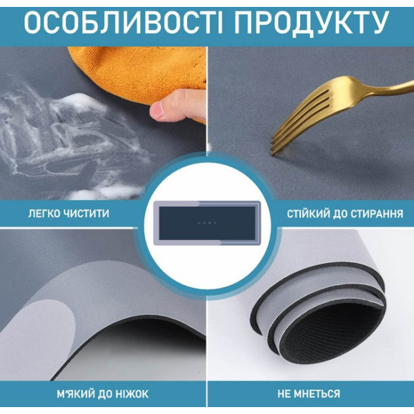 Суперпоглощающий коврик для ванной и кухни Aquarius 40х120 см