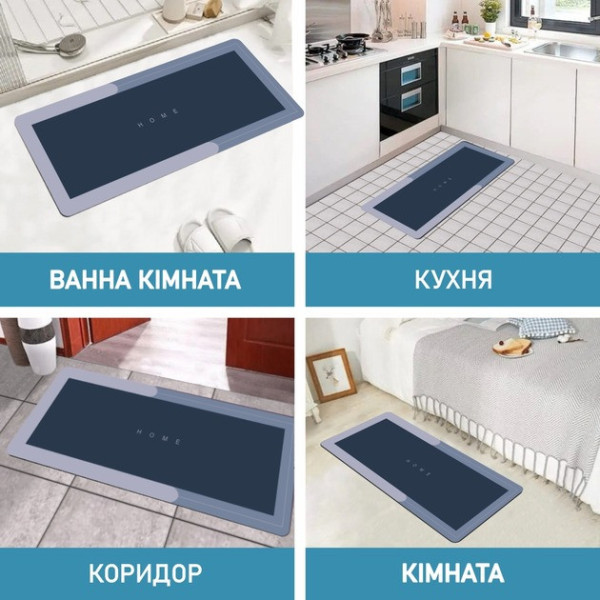 Суперпоглощающий коврик для ванной и кухни Aquarius 40х120 см